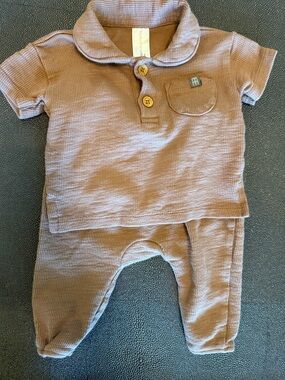 Modern moments by Gerber Stylish Kids Brown Matching Set size 3-6 months